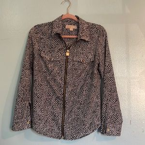 Micheal Kors zip up shirt
